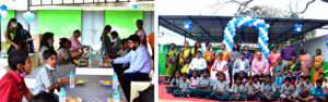 Photo: Building a cafeteria shed for Corporation Elementary School, Vaniyambadi, Vellore District, Tamil Nadu. 