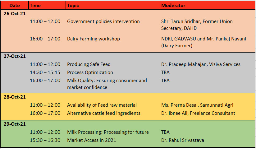 Schedule of Webinars & Workshops